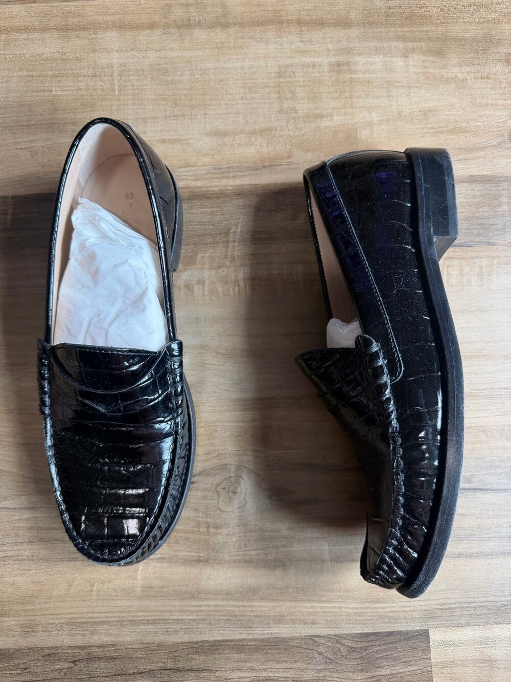 Stuart Weitzman Lottie Leather Loafer Size 8B